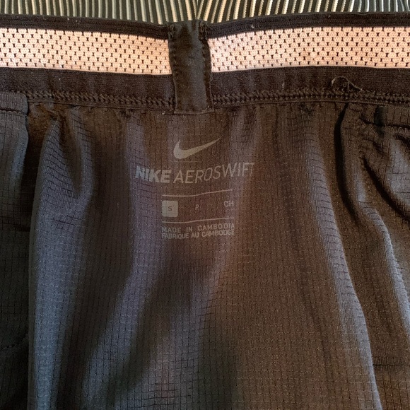 Nike Running Dri Fit Mens Small Aeroswift Racing Half Tights Black And White - Picture 10 of 13